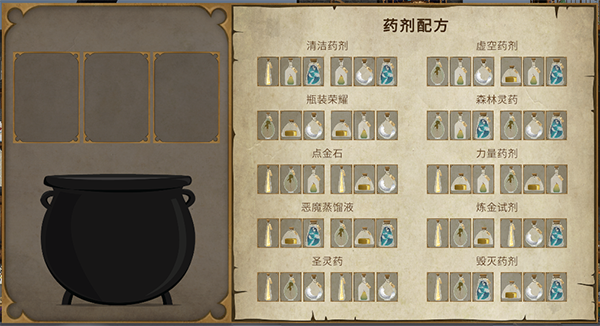 咒术师学院炼金药剂配方图片