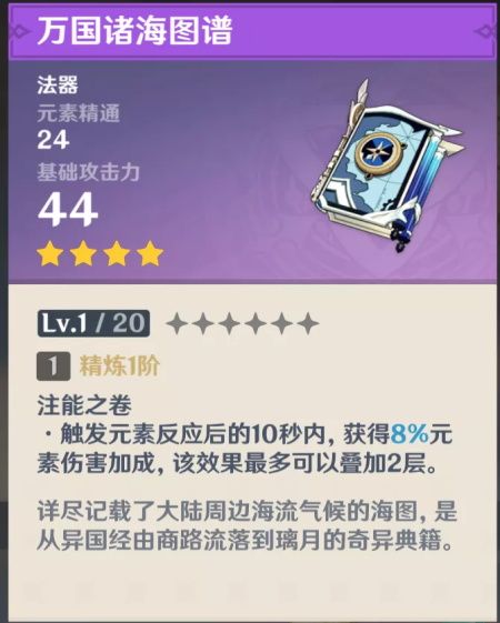 原神四星法器锻造推荐