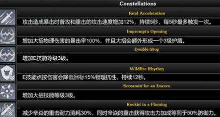 原神辛焱抽到几命能用