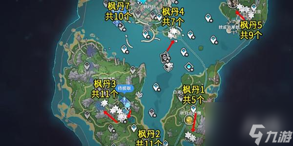 原神虹彩蔷薇采集路线