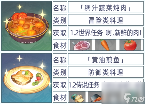 原神全料理获取攻略_原神全108张食谱收集攻略