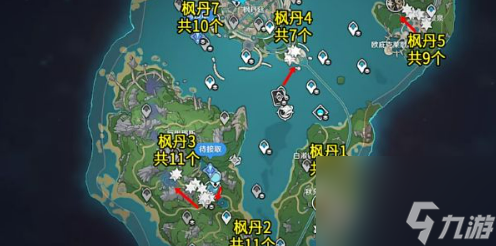 原神虹彩蔷薇位置路线图 虹彩蔷薇采集攻略