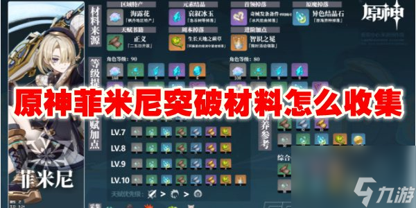 原神菲米尼突破材料怎么收集