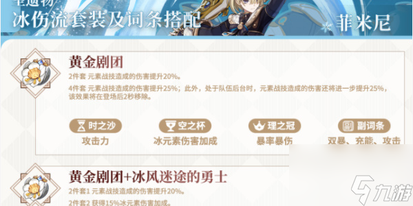 原神菲米尼圣遗物怎么搭配