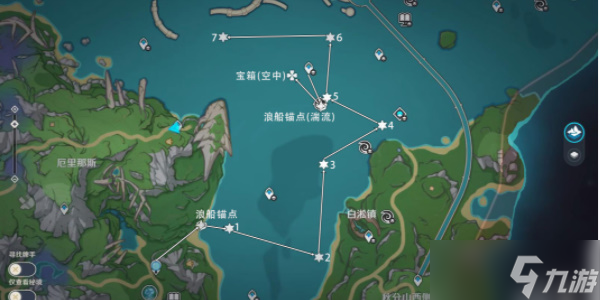 原神枫丹七个海面浮标解谜攻略 七个海面浮标解密宝箱位置一览