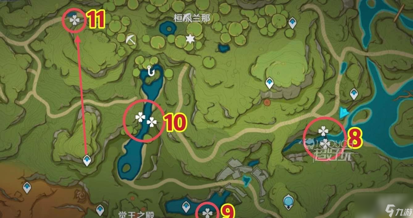 原神劫波莲采集路线图分享2023
