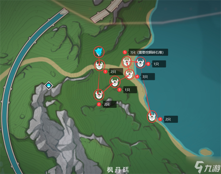 原神原海异种刷新点路线攻略