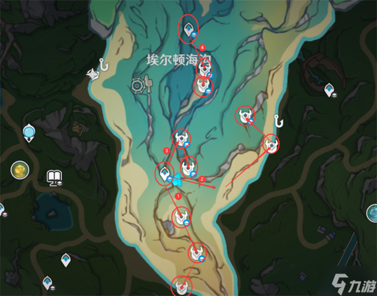 原神原海异种刷新点路线攻略