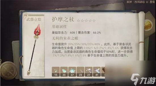 原神护摩之杖突破材料清单-原神护摩之杖突破材料一览