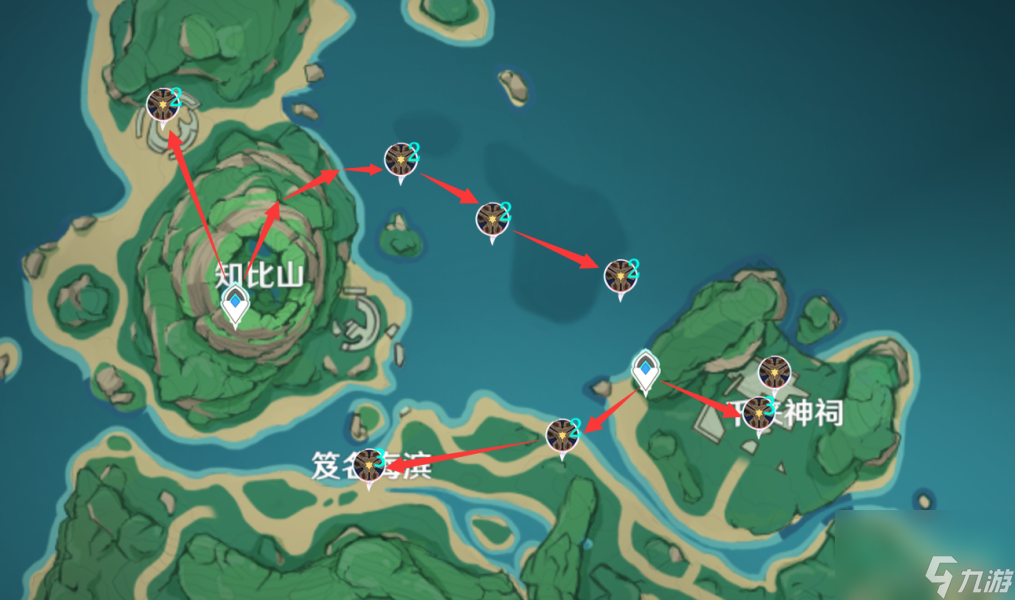《原神》混沌真眼全收集路线图