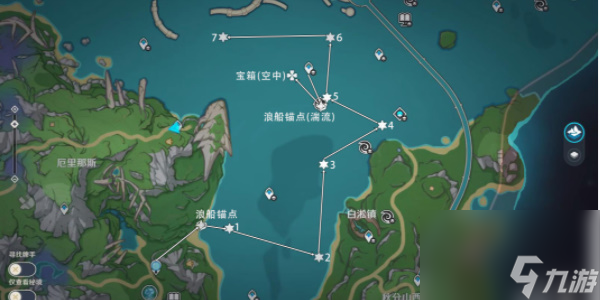 原神枫丹七个海面浮标