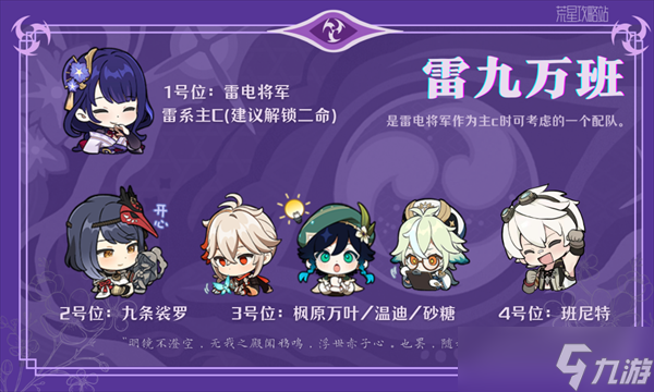 原神雷电将军武器推荐/圣遗物搭配/阵容搭配一览
