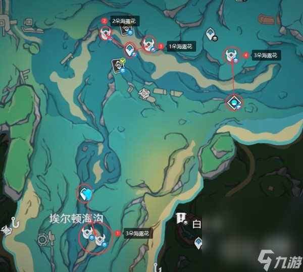 《原神》4.0枫丹特产海露花采集路线一览