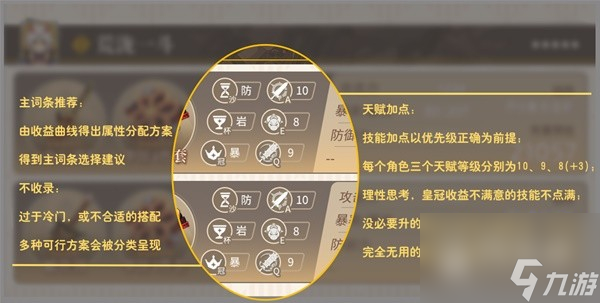 原神40版全角色参考面板大全
