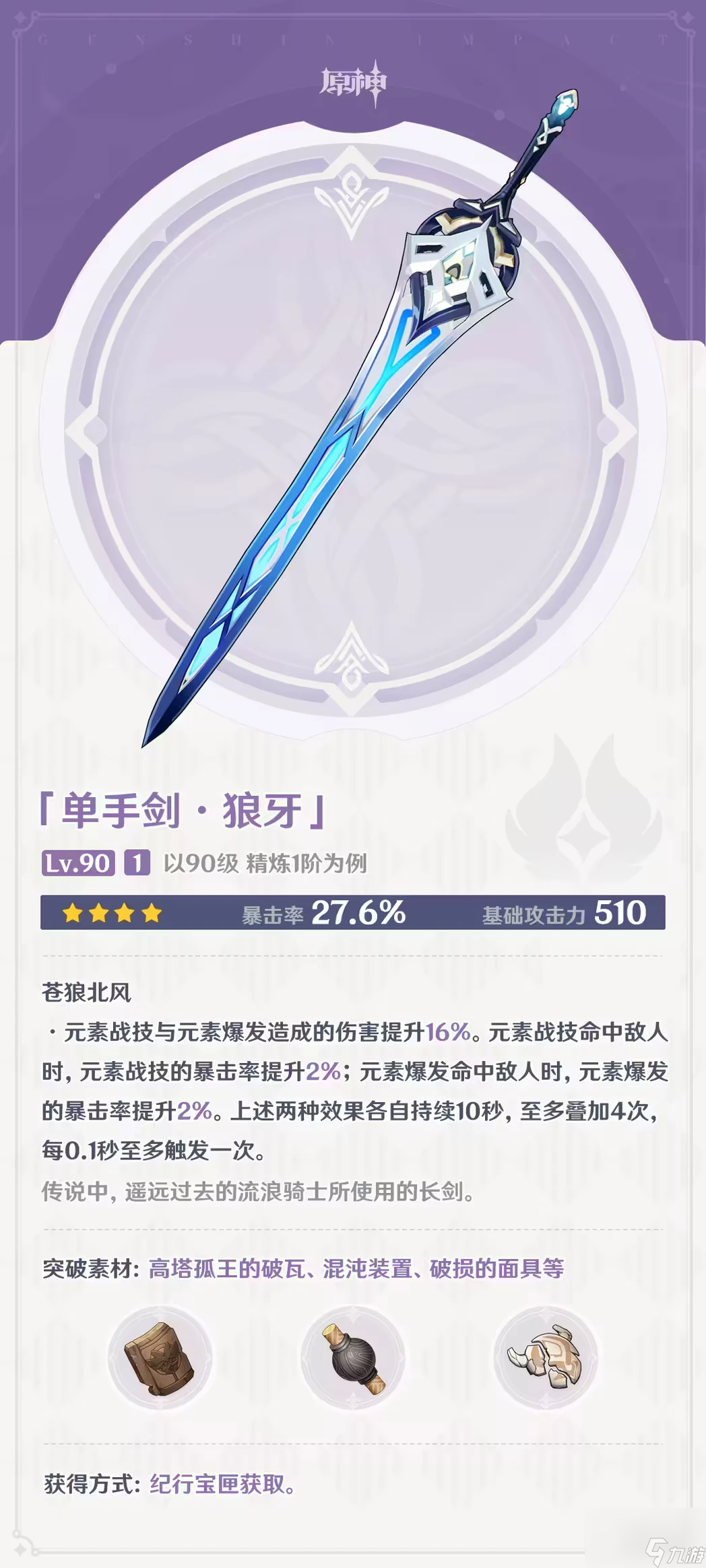 原神狼牙适配角色分享
