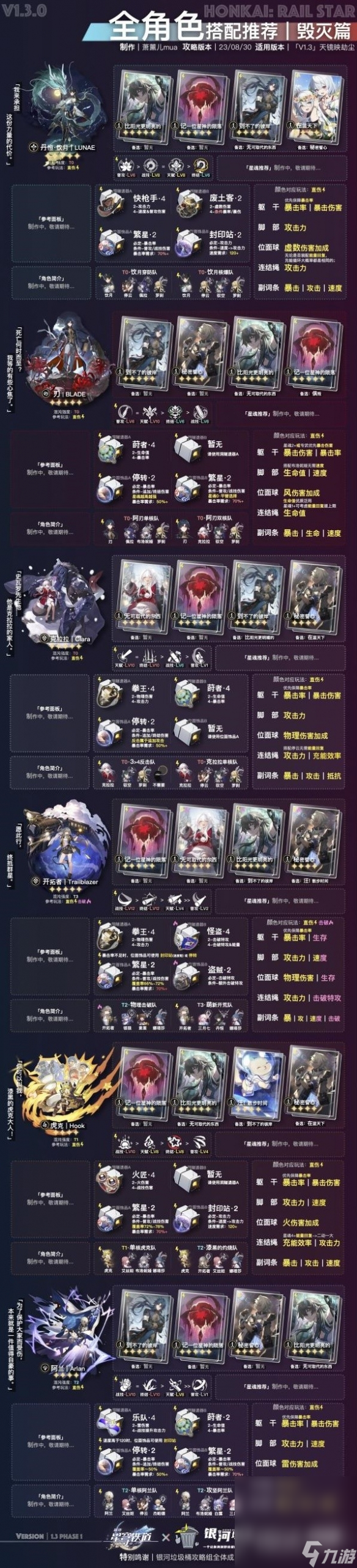 《崩坏星穹铁道》1.3毁灭命途怎么搭配攻略