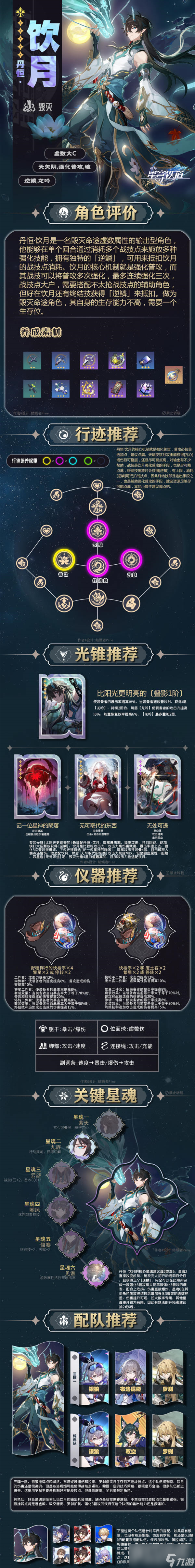 崩坏星穹铁道1.3丹恒·饮月的一图流全方位怎么做