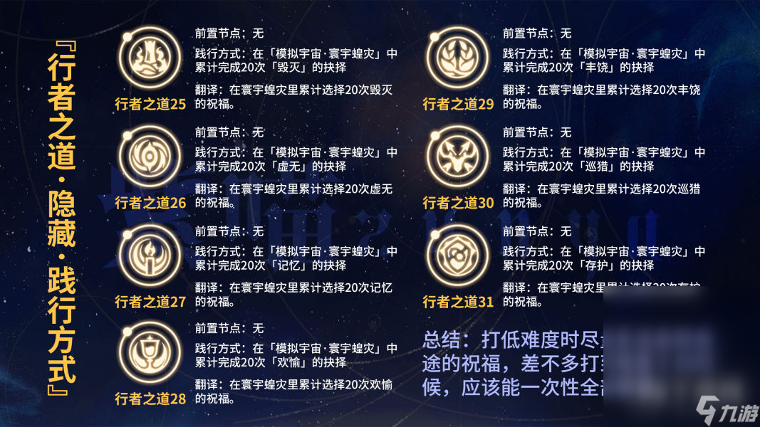 崩坏星穹铁道行者之道25～31解锁方法指南
