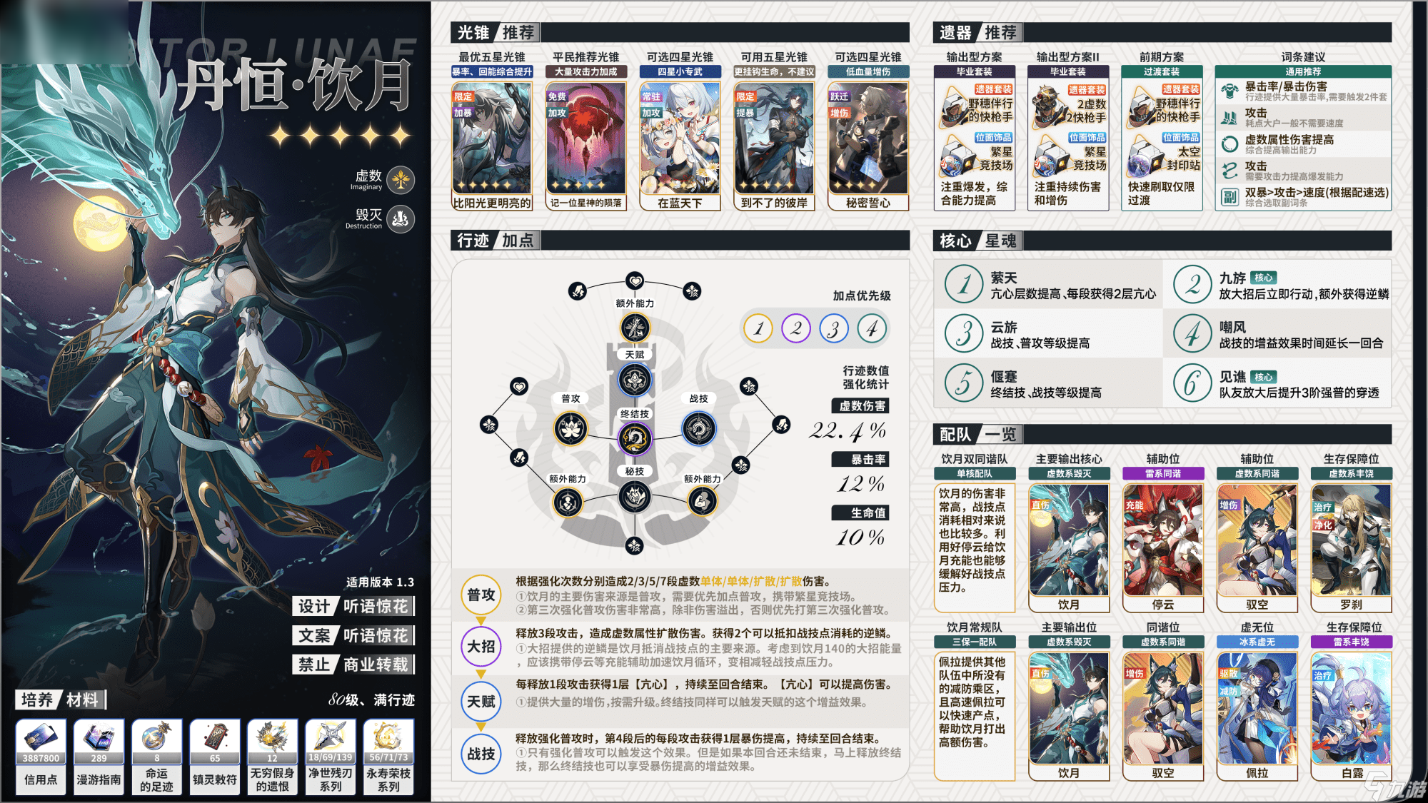 星穹铁道丹恒饮月培养攻略