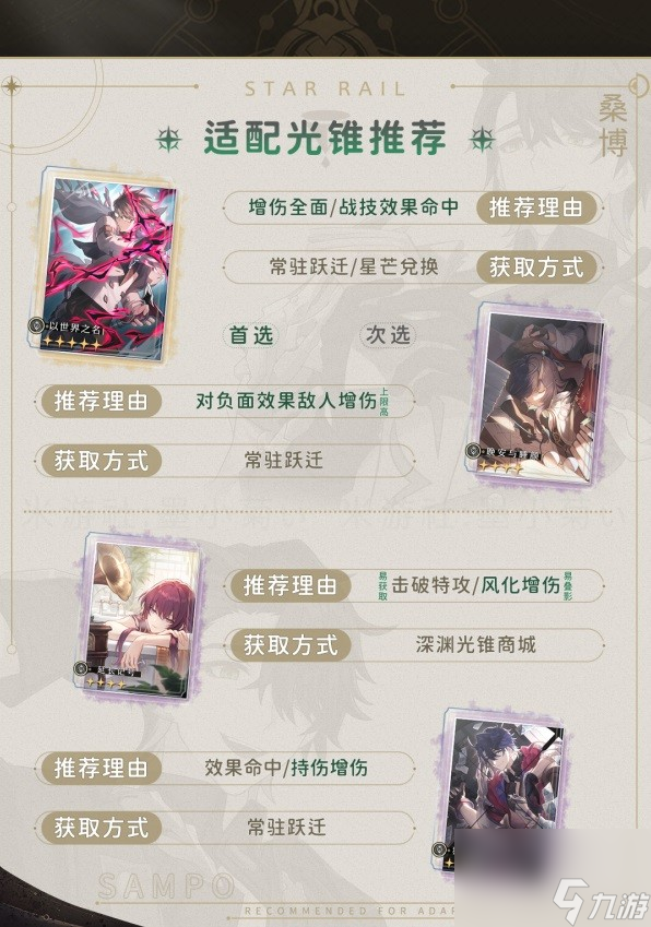 《崩坏星穹铁道》桑博技能介绍及培养指南 桑博怎么配装