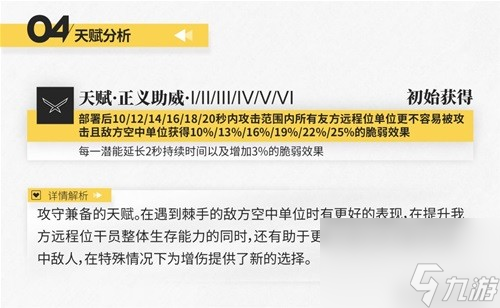 明日方舟狙击干员正义骑士号测评 正义骑士号值得培养吗