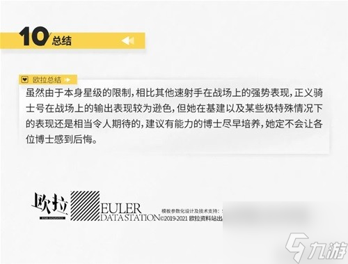 明日方舟狙击干员正义骑士号测评 正义骑士号值得培养吗