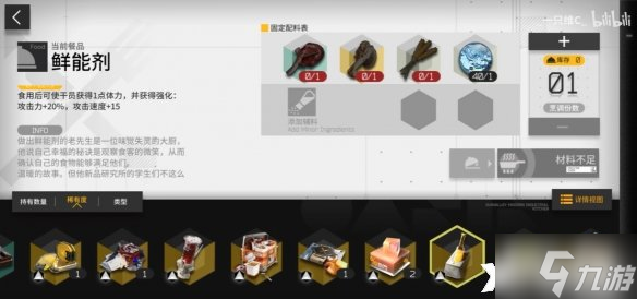 《明日方舟》生息演算食谱有哪些？生息演算食谱一览