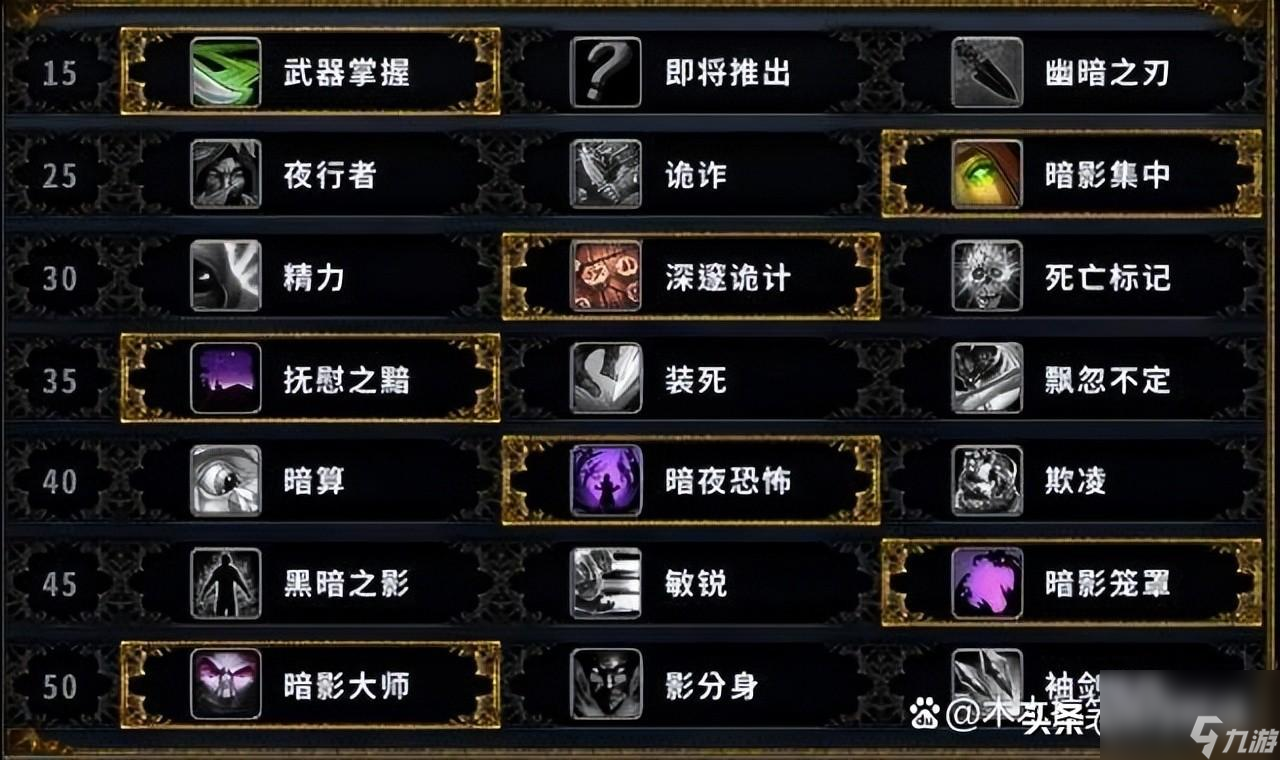魔兽世界敏锐贼天赋怎么点 盗贼天赋推荐