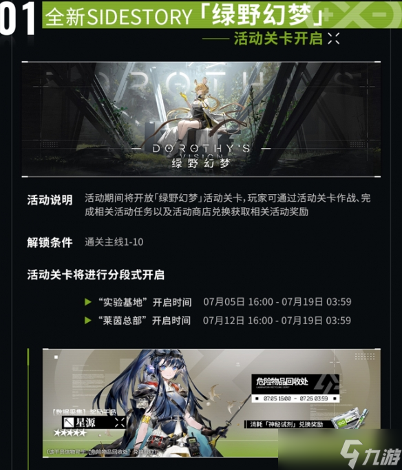 《明日方舟》绿野幻梦新活动一览