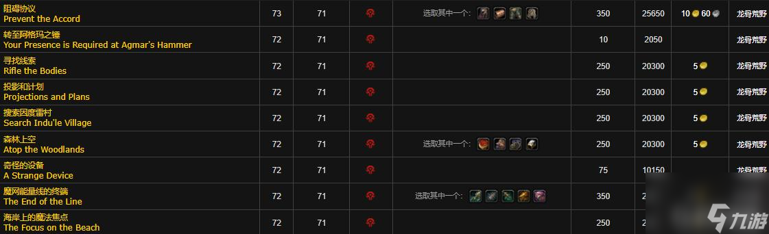 魔兽世界的肯瑞托声望任务有哪些？