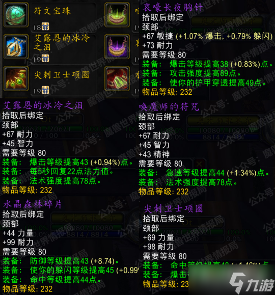 《魔兽世界》怀旧服wlkP2阶段牌子装备大全