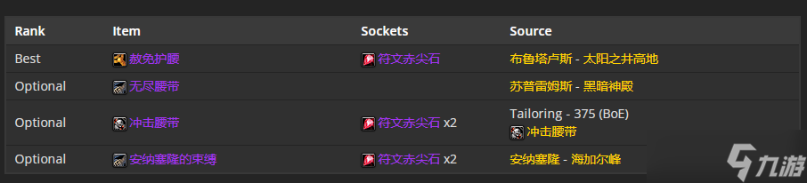 《魔兽世界》TBC怀旧服P5暗牧BIS装备 肩部首选赦免肩垫