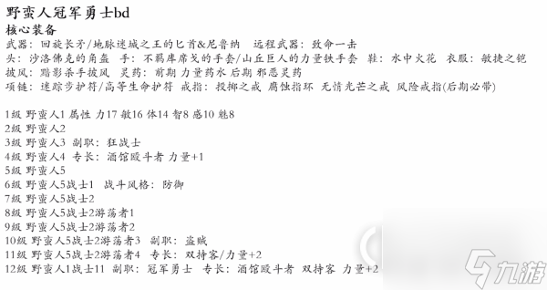 博德之门3重击投掷流野蛮人构筑是什么
