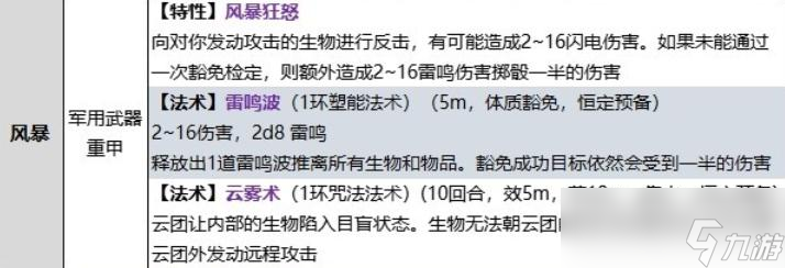 博德之门3牧师风暴领域子职业技能一览