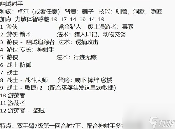 博德之门3幽域追踪者盗贼构筑思路分享