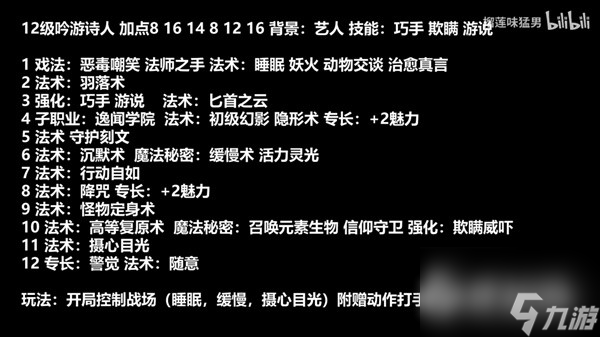 博德之门3吟游诗人开荒构筑攻略-博德之门3吟游诗人开荒构筑推荐
