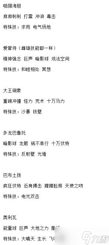 《宝可梦：朱紫》5星太晶战全BOSS技能表