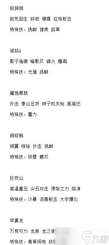 《宝可梦：朱紫》5星太晶战全BOSS技能表