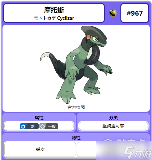 宝可梦朱紫摩托蜥种族值一览
