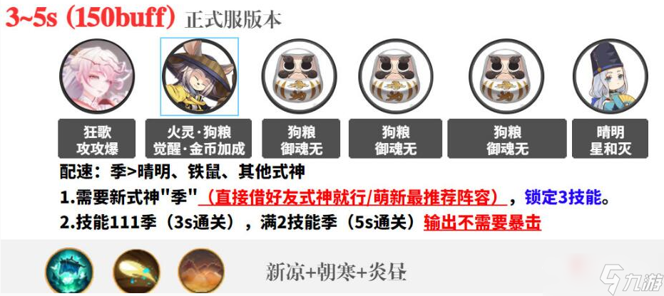《阴阳师》化四季爬塔3S阵容分享