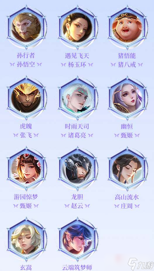 《王者荣耀》2022周年庆返场皮肤投票名单