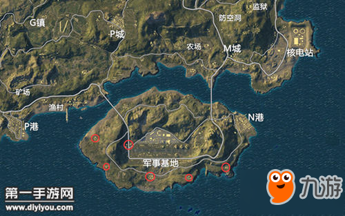 和平精英海岛野区落地推荐