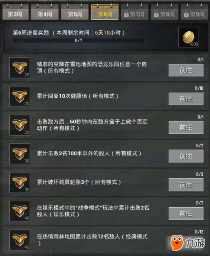 和平精英S5赛季第6周赛季任务攻略 和平精英S5赛季第6周任务完成技巧
