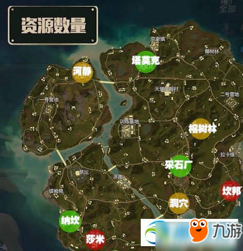 和平精英热情雨林全资源点分布图文位置详解