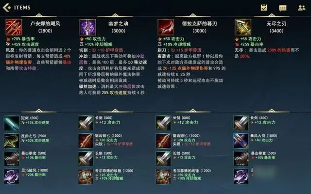 英雄联盟手游装备中英对照表 lol手游全装备翻译总汇