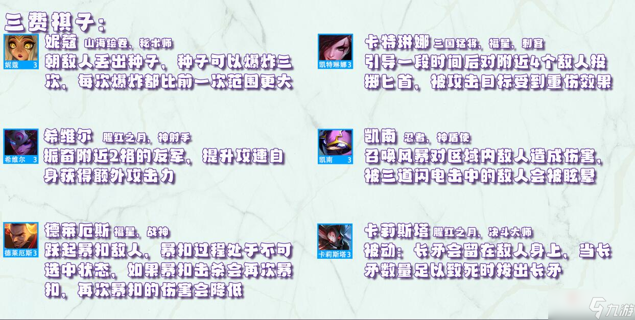 《金铲铲之战》天选福星版本全棋子技能介绍
