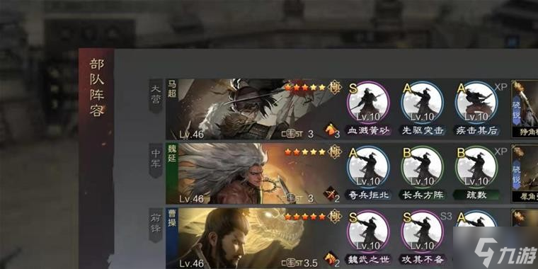 《率土之滨》当前版本10大强力队伍