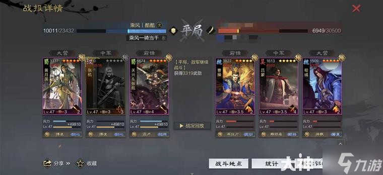 《率土之滨》当前版本10大强力队伍