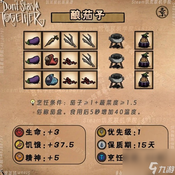 《饥荒》农作物及相关食谱一览