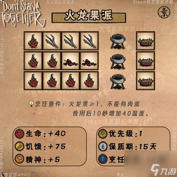《饥荒》农作物及相关食谱一览